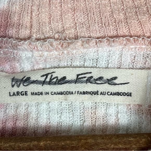 Free People We The Free Swirl Tie Dye Mock Neck Thermal Long Sleeve Size Large - Picture 8 of 9